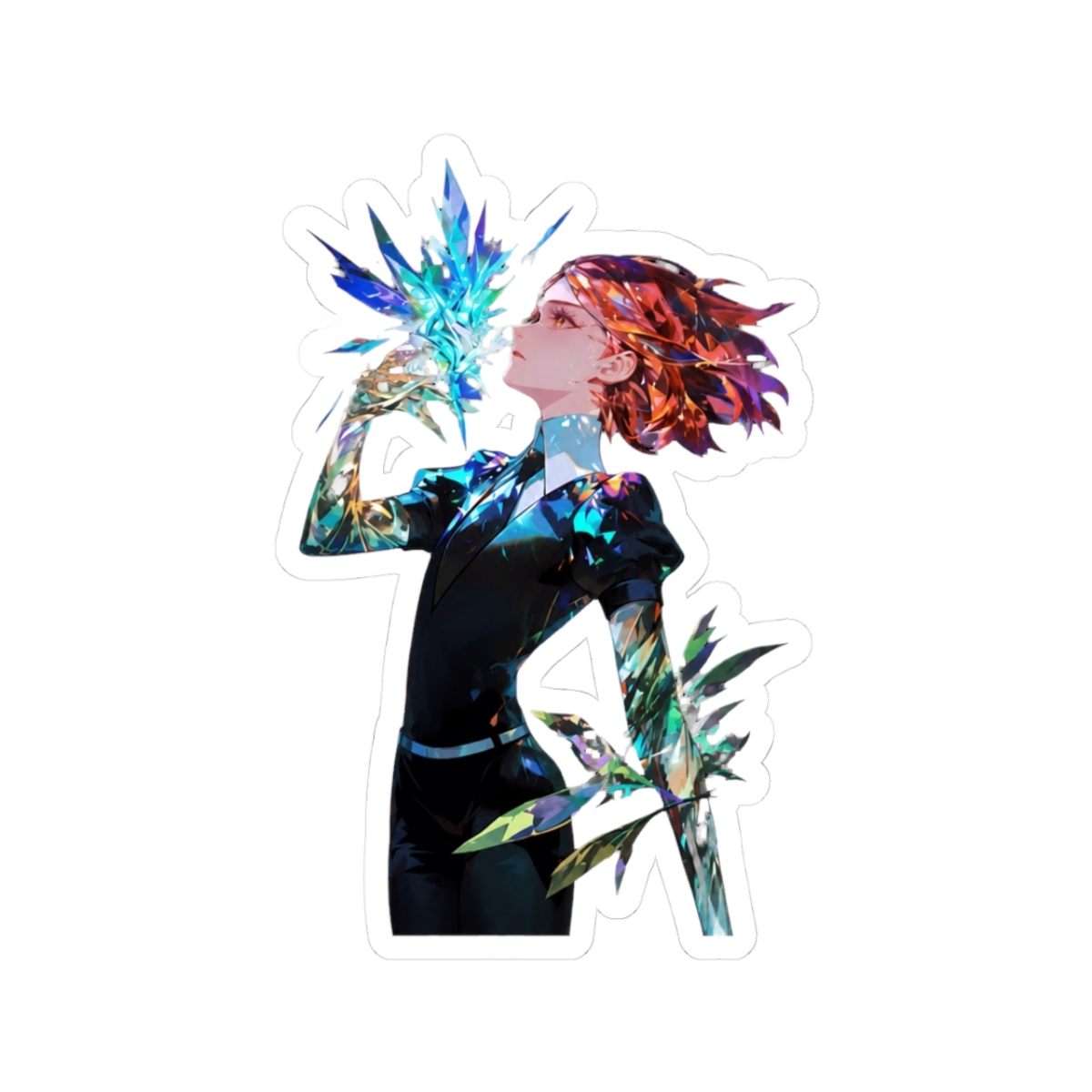 Rutile Land Lustrous Anime Girl Shattered Crystals Emerald Blue Magic | Land of the Lustrous