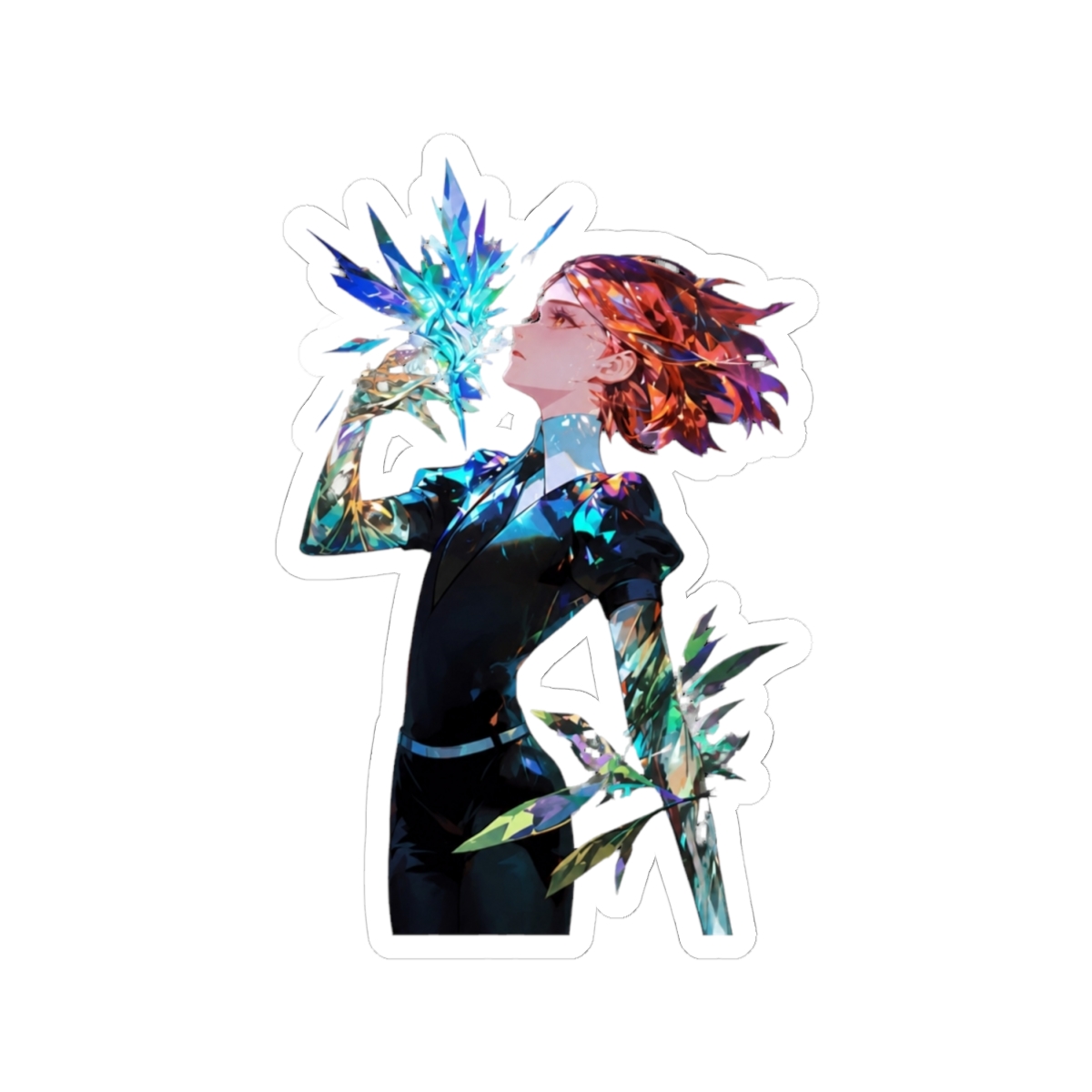 Rutile Land Lustrous Anime Girl Shattered Crystals Emerald Blue Magic | Land of the Lustrous - alternate angle 1, merchandise